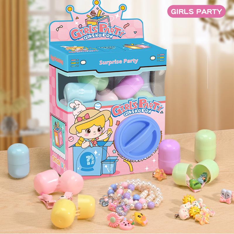 

HAPPY DUCK Детская забавная многофункциональная игрушка-машина для гасяпона с 6 яйцами, симпатичная машина для гасяпона, подарок для мальчиков и девочек