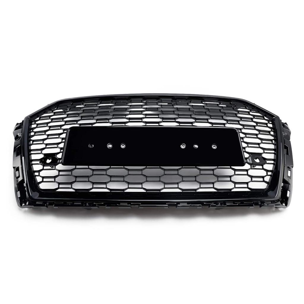 Honeycomb Mesh Front Bumper Grille Fit A3 8V 2017-2019 RS3 Style Black