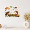 Yousheng Cute Hedgehog and Mushroom Wall Stickers, Watercolor Cartoon Animal Decals for Kids Room Nursery Kitchen, Removable PVC Waterproof
