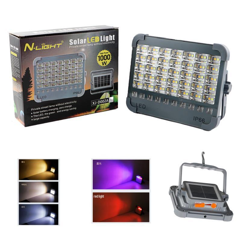 Super Bright Waterproof Solar Floodlight: Portable Outdoor Light for Camping & Emergencies