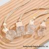 Glass Car Diffuser Bottle with Lanyard, 8ml/10ml, High-Value Aromatherapy Refillable Pendant with Lid.