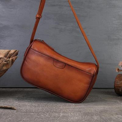 Retro Echte Leder Umhängetasche - Einfarbige, Vielseitige, Heißverkaufte Damen Handtasche