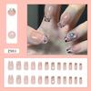 Trendy Leopard Pattern Artificial Nail Press on Nail False Nail with Rhinestones Designs Stick on Nail For Women