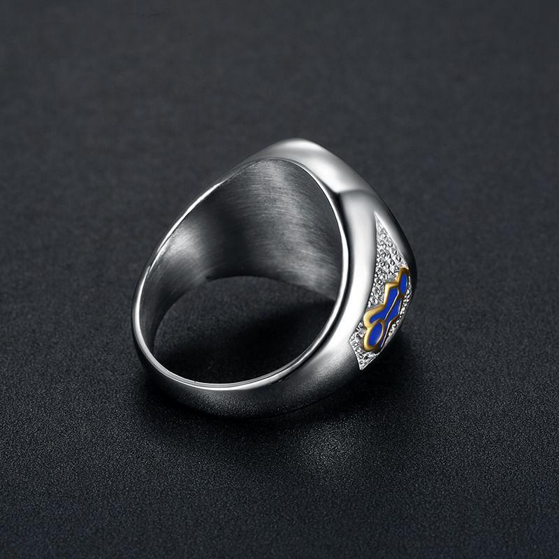 Two Tone Titanium Steel Masonic Freemasonry Ring for Men Jewelry Gold Silver Color Drop Shipping