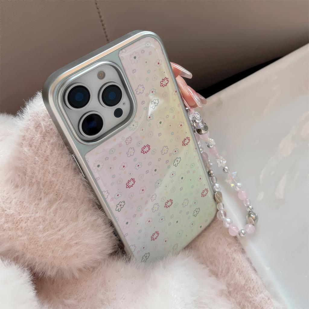 Smudge Small Flowers Suitable for 16 Apple 15pro Max Mobile Phone Case Iphone 14 Drop Glue 13 Small Fresh Huawei