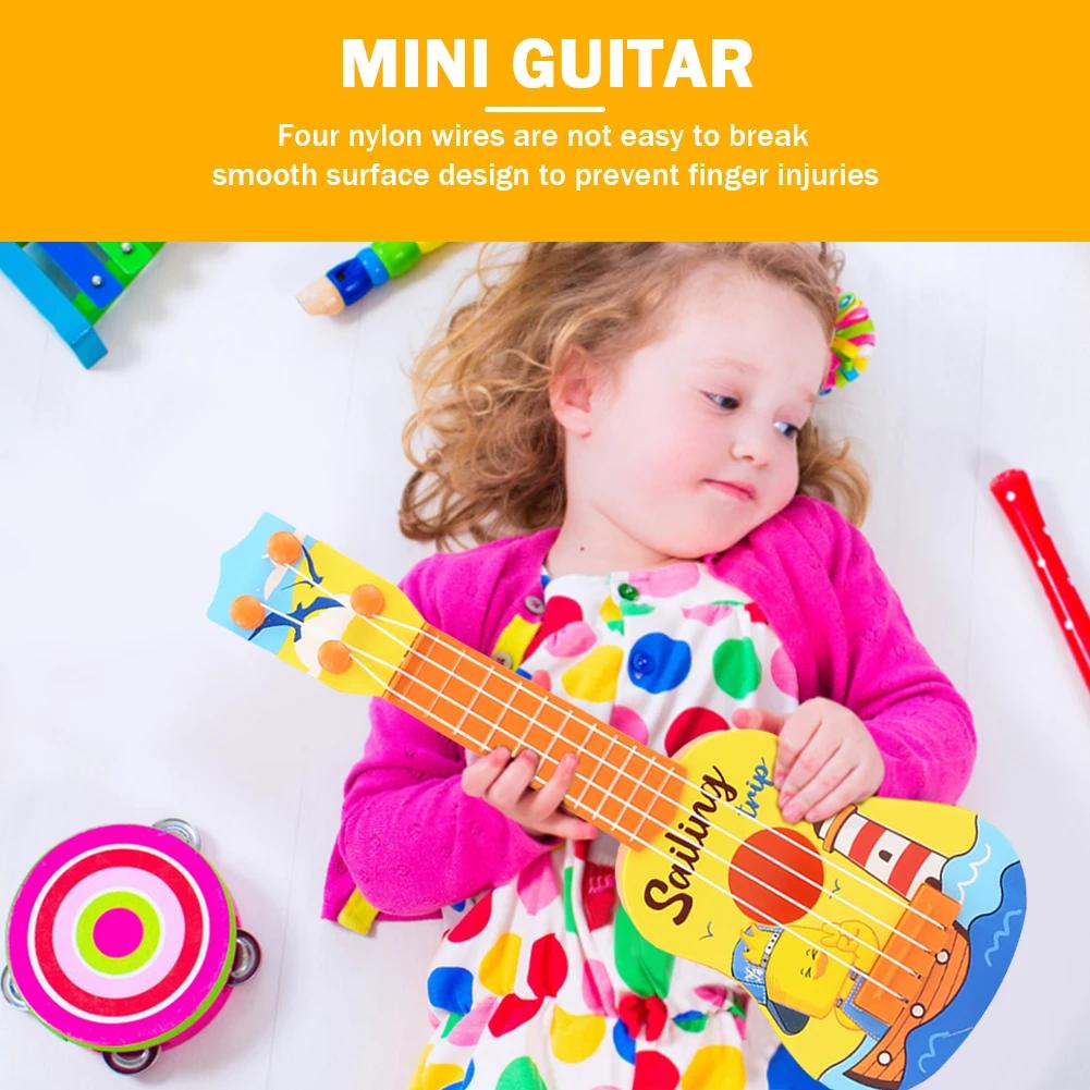 Guitar for Children Kids Musical Instruments Ukulele Guitar Toy SmallFour String Education Toys for Girls Boys Enlightenment
