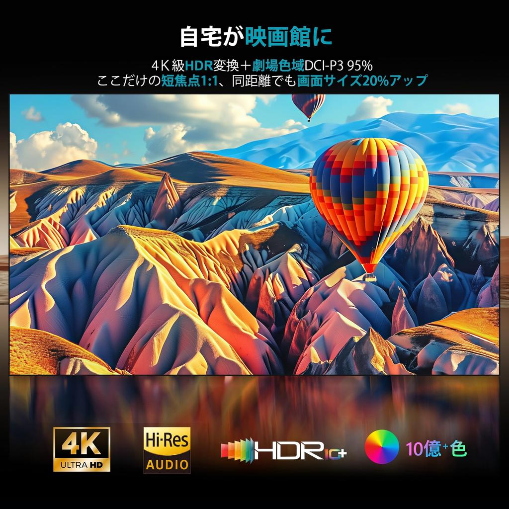[Short Throw, Google TV Official] Home Projector, 2000 kHz High Brightness - Sovboi Ceiling Projection, Full HD 1080P, 4K Compatible, HDR10+, Camera-T