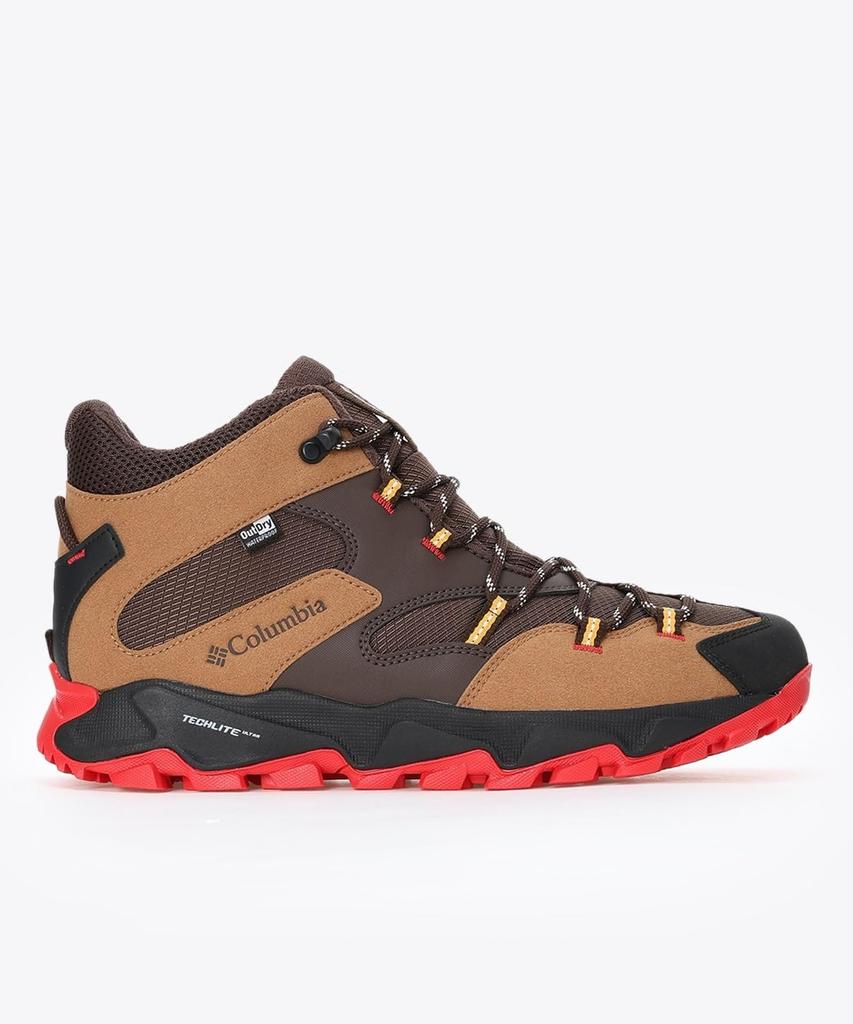 Columbia Saber Six Mid Outdry Hiking Size Red Spark Men's Shoes, 28.0cm, Bark,