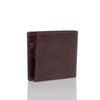 Katharine Hamnett London Calf Leather Bifold Wallet with Card and Coin Compartment, Chocolate, 490-50800