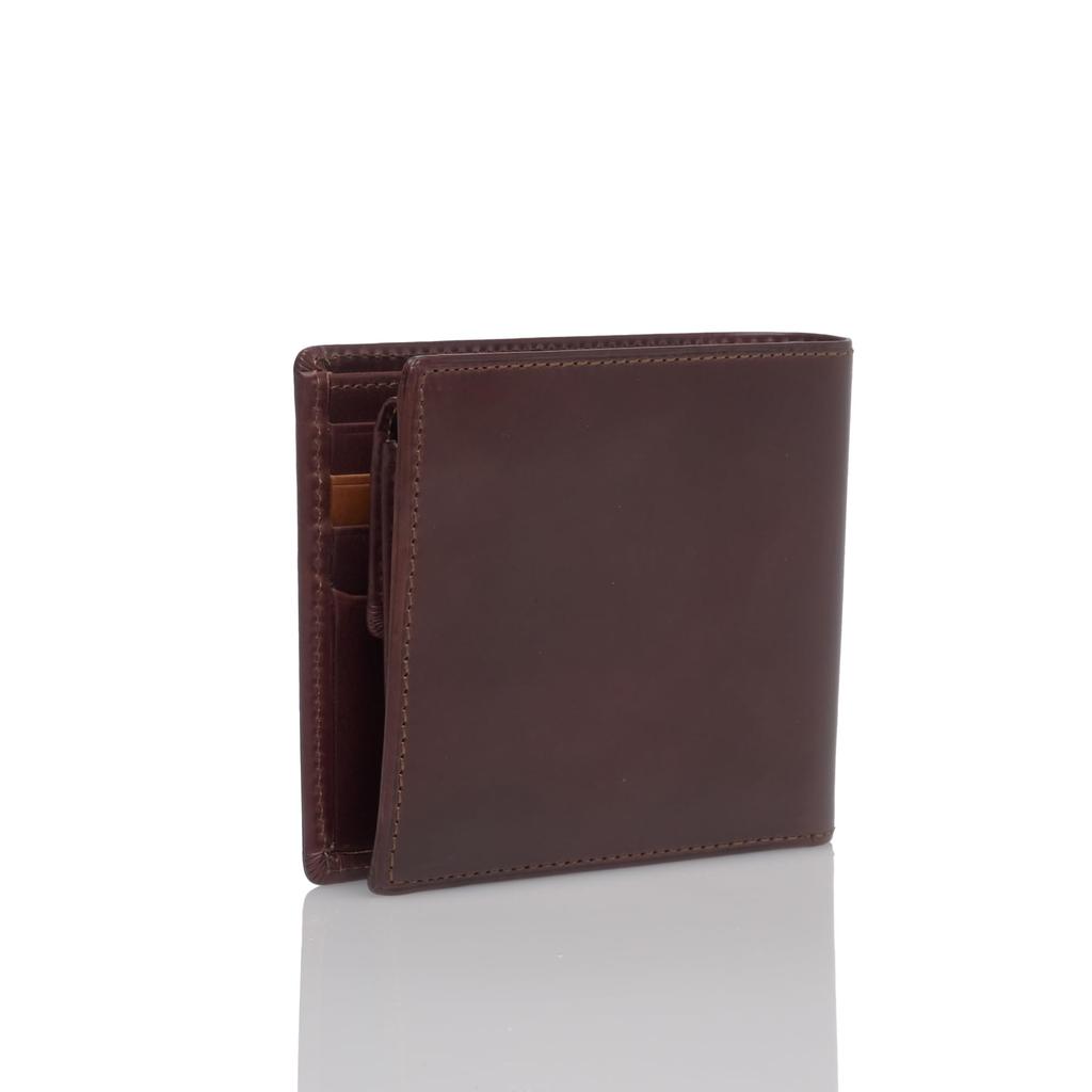 Katharine Hamnett London Calf Leather Bifold Wallet with Card and Coin Compartment, Chocolate, 490-50800