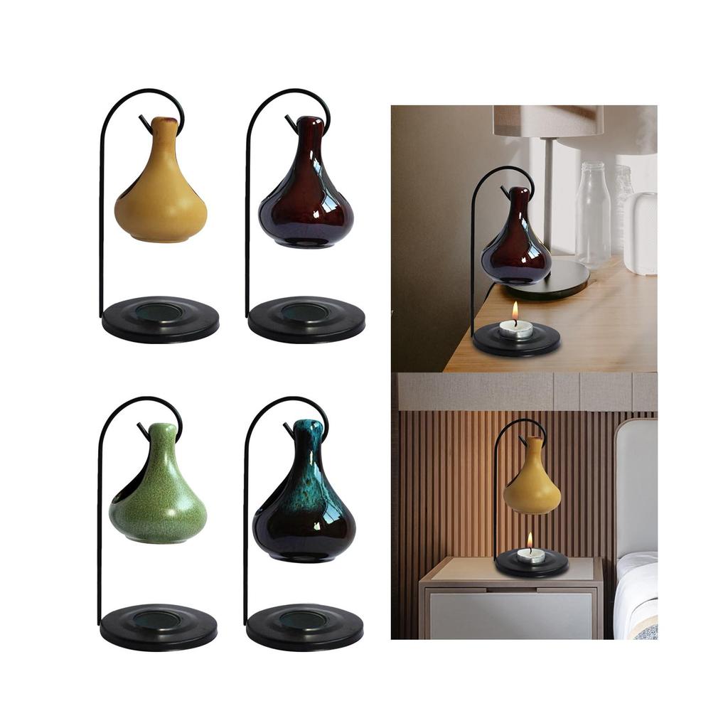 Essential Oil Burner Candle Stand Furnace Wax Melt Warmer Ceramic Tealight Candle Holder for Home Meditation Christmas Bedroom