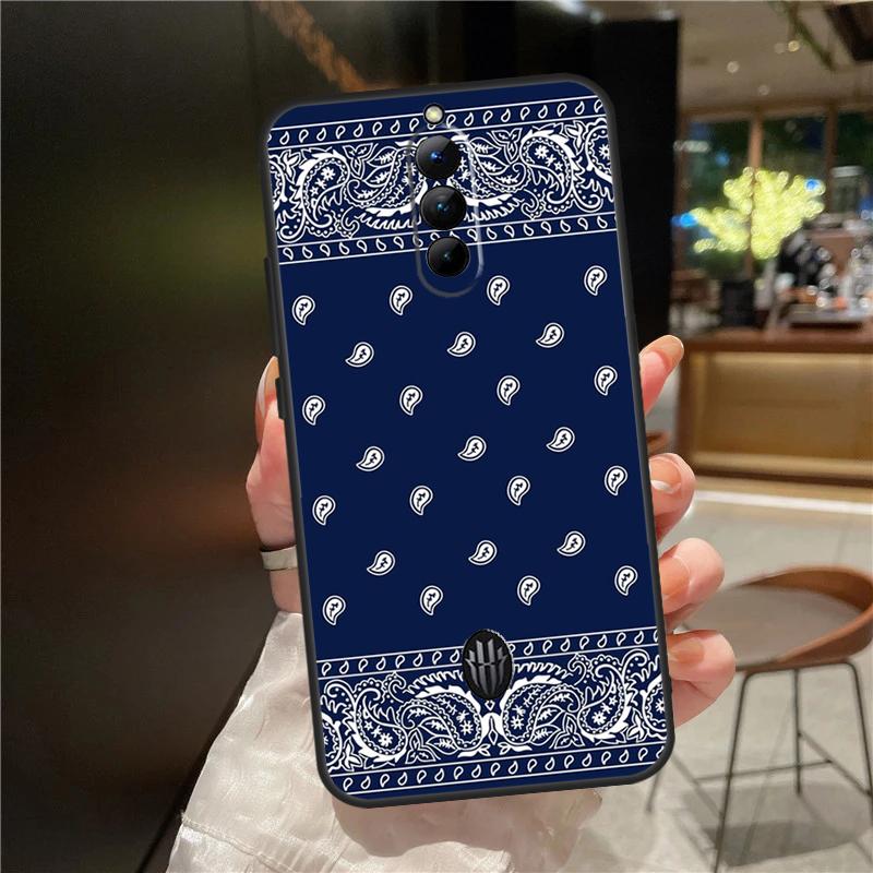 Black Bandana Paisley Case For ZTE Nubia Red Magic 10S 9S 8S 10 9 8 11 Pro Plus 6 7 6S 7S For RedMagic 10 Air Cover