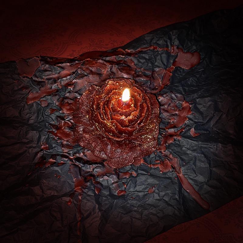 Peony Rose Gilded Low-Temp Drip Wax Candles - Skin-Friendly Adult Training Props