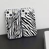 Zebra Print Clip Art For IPhone 14 13 12 Mini 11 Pro XS Max X XR 14 Plus Tempered Glass Cover