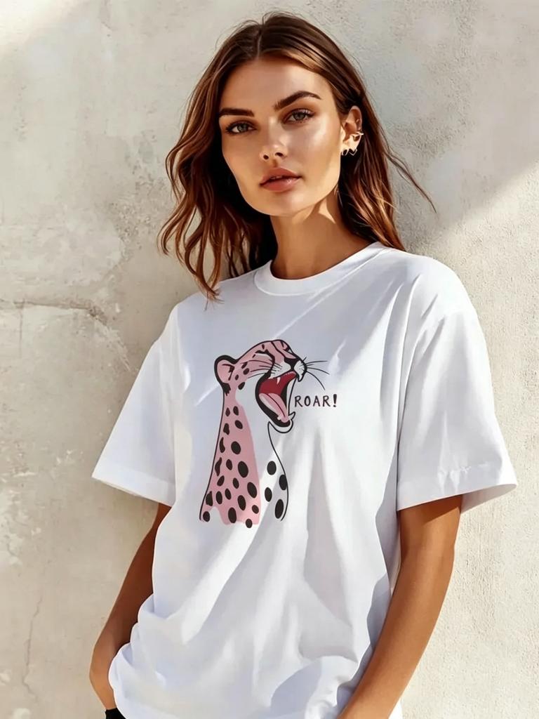 Women Heart Print T Shirt Multi Styles Love Graphic Tees Summer Soft Cotton O Neck Short Sleeve Casual Loose Daily  Tops  Ladies