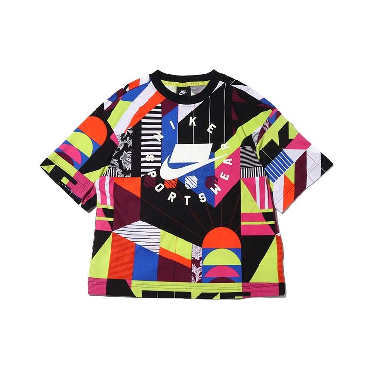 (WMNS) Nike Sportswear Loose Fit Short Sleeve Multi Women s AT0565-010 M