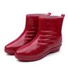 Fashion women's rain shoes women's European and American wind mid-tube rain boots women's non-slip and wear-resistant waterproof glue shoes