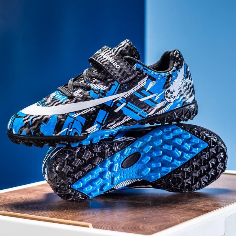 Velcro children's football shoes boys and girls students grass school youth training broken nail sneakers