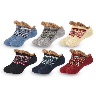 Chaussons chaussettes, chaussettes de sol d'automne et d'hiver pour la maison, chaussettes chaudes pour femmes et hommes, chaussettes de neige, chaussettes de tapis de sommeil, chaussettes de yoga antidérapantes pour hommes