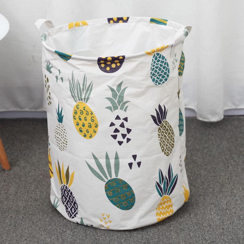Cotton Linen Collapsible Laundry & Toy Basket
