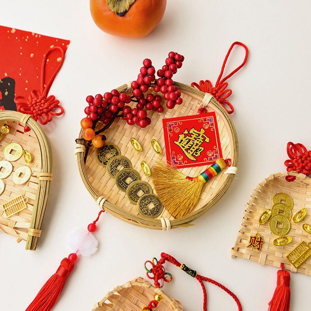 Red New Year Decoration Tassel Chinese Knot Chinese New Year Hanging Pendant Lucky Charm Greeting Spring Festival Ornament