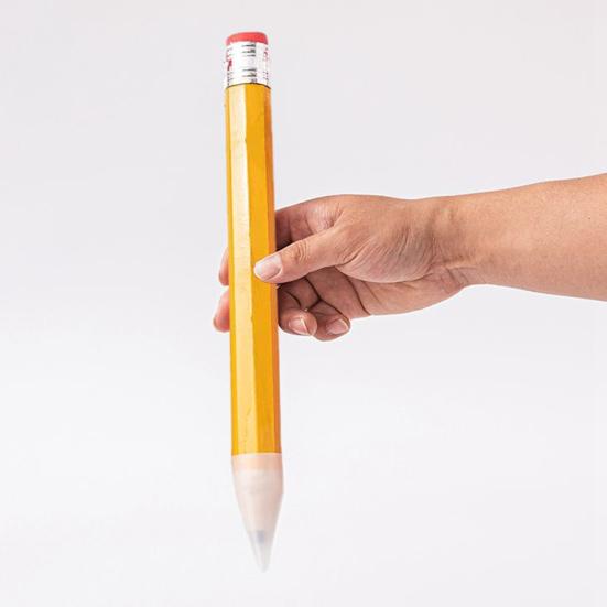 Giant Colored Pencil with Eraser 34cm Wooden Novelty Prop for Decor Photo Shoot Advertising Gift Creative Desk Ornament Unique Present for Artists