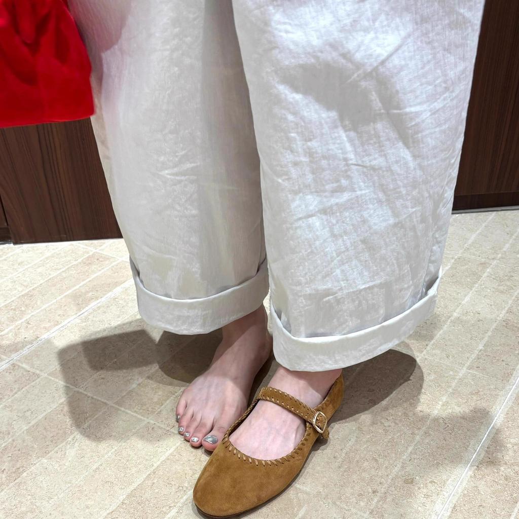 Retro handmade shoes soft leather one-word buckle Mary Jane flat-soled single shoes women's new round head shallow mouth soft-soled ballet shoes