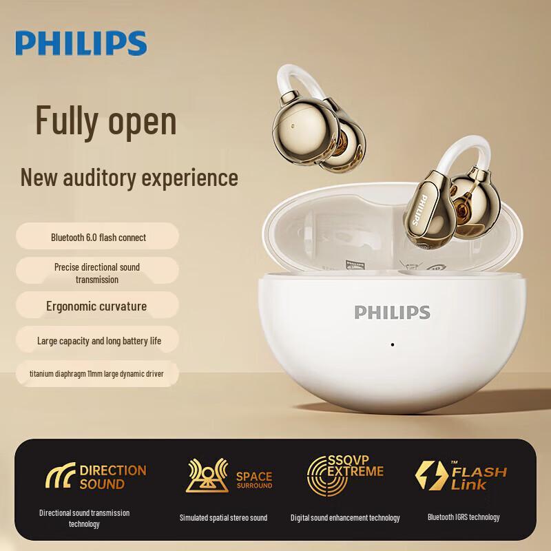 Philips TAQ3020 Wireless Ear-Clip Sports Earphones