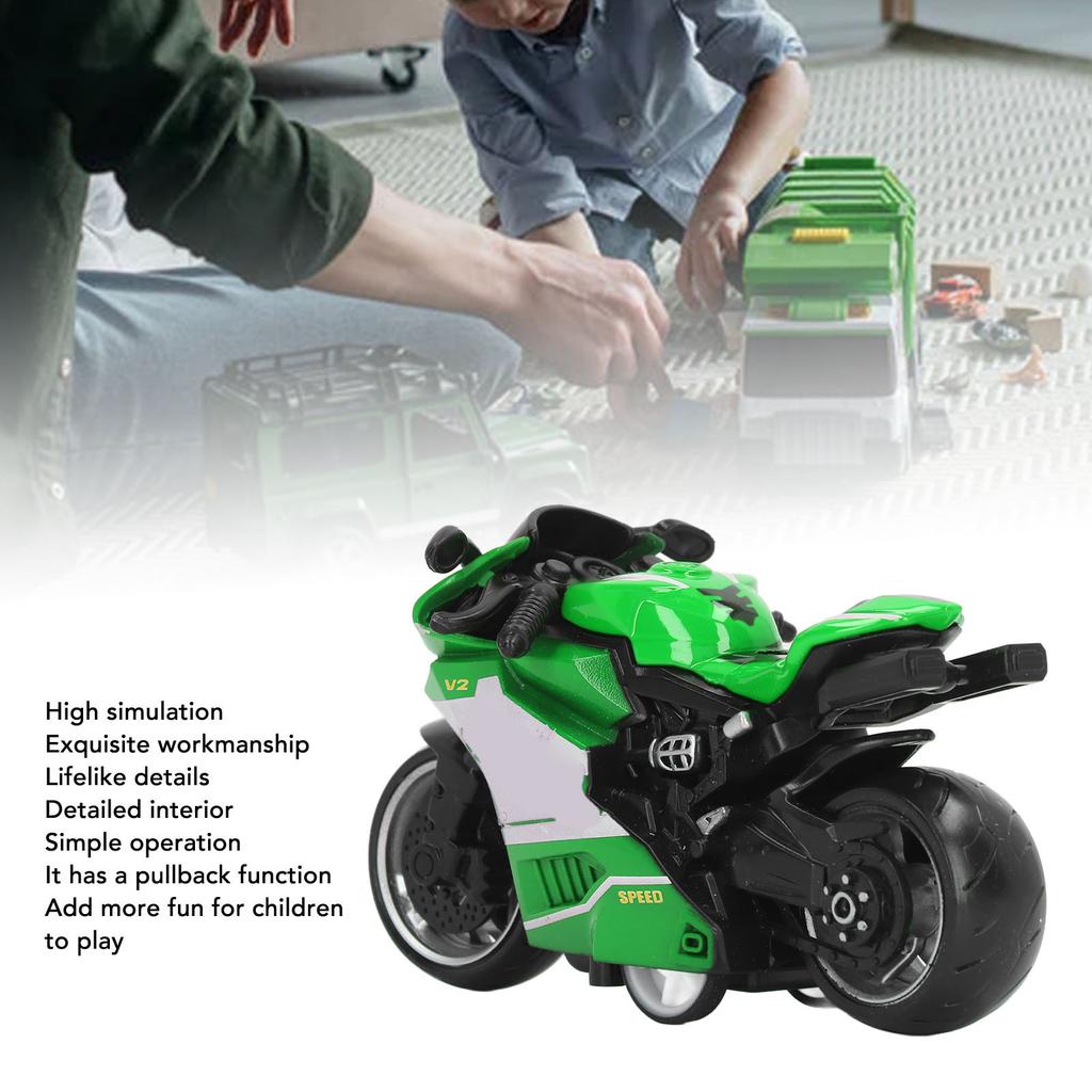 Pull Back Motorcycles Toy Innovative Simulation Alloy Motorcycle Model for Kids Gifts Collection