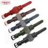 Genuine Leather Bracelet 18mm 20mm 21mm 22mm Watch Strap Mens Watchband With Mat Wristwatches Band Handmade Leather Bracelet