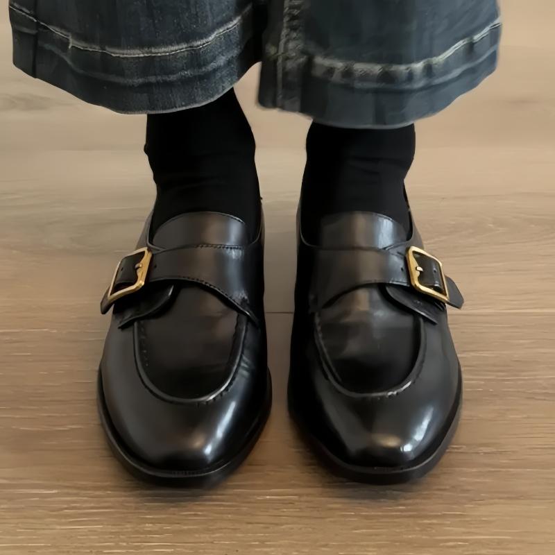 Fashion Retro Britsh Style Women's Loafers 2025 Spring Autumn Casual Fashion Slip On Round Toe Office Work Flat Shoes Zapatillas Mujer