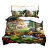 Niedliches Cartoon Winnie the Pooh Dreiteiliges Set 3D-gedruckter Bettdeckenbezug Kissenbezug Bettwäsche-Set Kann bestellt werden