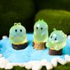 6 Stück Niedliche Mini Gespensterfigur Leuchtendes Alien Ornament Mikro Landschaft Dekoration Puppenhaus Miniatur Spielzeug