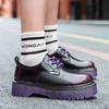 2025 autumn and winter new women's platform small leather shoes Korean version casual retro fashion lace-up loafers