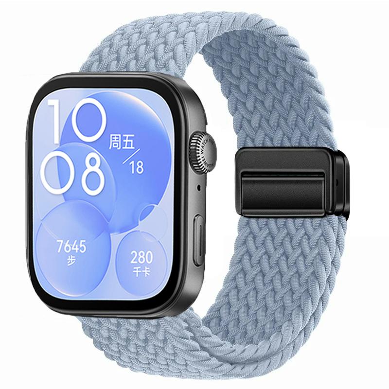 Nylon Braided Strap for Huawei Watch Fit 3/4/4 Pro Magnetic Adjustable Comfortable Band for Huawei Watch Fit 4/3 Bracelet Belt