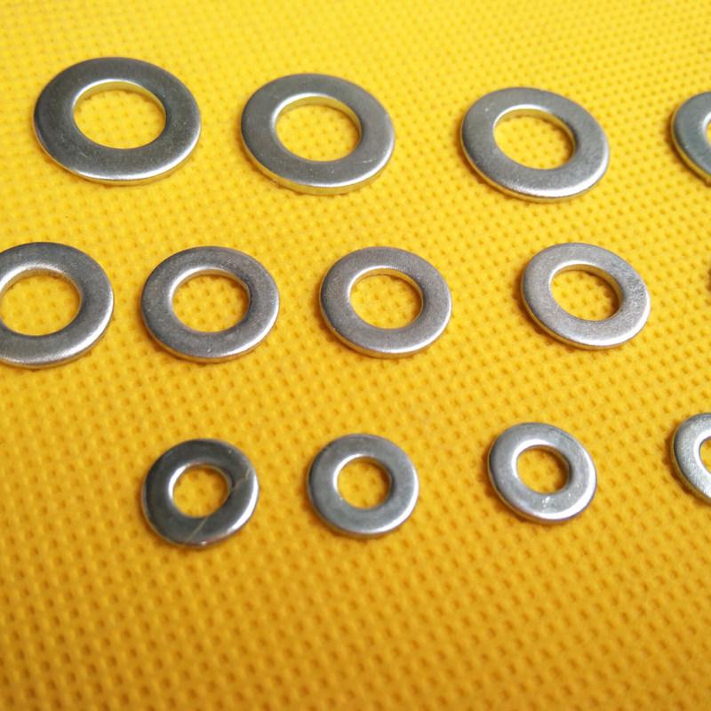 Galvanized Carbon Steel M6 Oversized Flat Washer, M4/M5/M8 Stainless Steel Spacer M4 Galvanized (100 pcs)