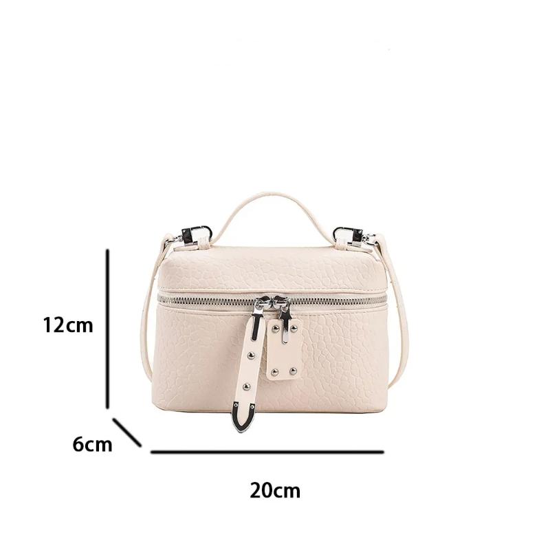 Senior Sense Litchi Leather Mini Square Bag Women's 2025 Summer New Fashion Crossbody Bag Korean Style Portable Popular Shoulder Handbag