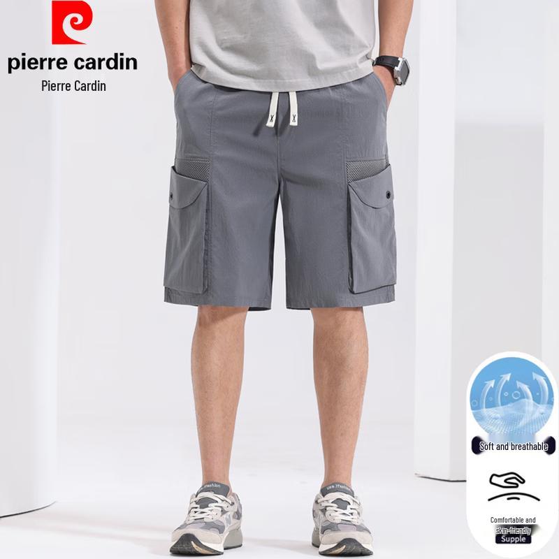 Мужские однотонные прямые повседневные шорты Pierre Cardin L серый