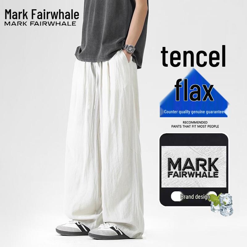 Mark Fairwhale Men s Tencel Straight-Leg Casual Pants M