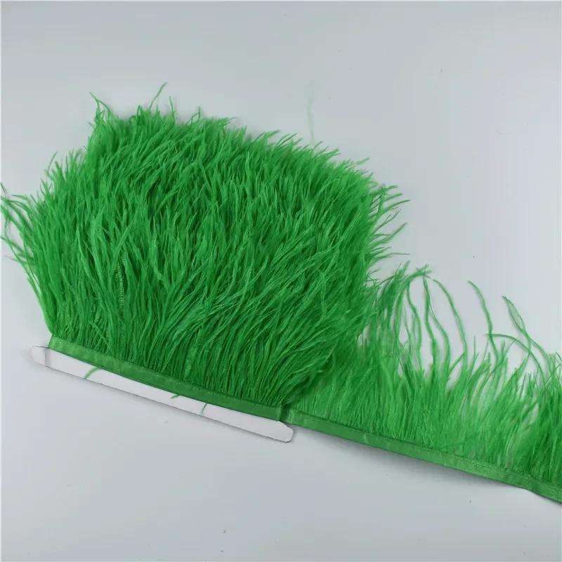1M 5M 10Meter 8-10Cm Black Ostrich Feather  Trims Natural White Ostrich Feather For Craft Ribbon Fringe For Skirt Party Clothing