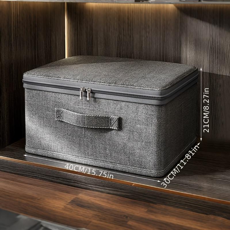 Stackable Foldable Fabric Storage Boxes with Lids and Handles Rigid and Foldable Storage Boxes Clothing Lockers Under-Bed Storag
