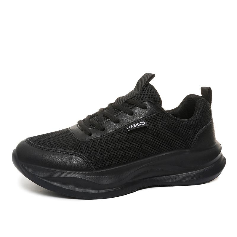 Autumn and winter new shoes platform sneakers lightweight and comfortable shock-absorbing running shoes black casual travel shoes