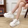 2025 New Platform Women Sneaker Cute Big Round Head Lace-Up 8.5CM thick sole Walking sport Shoe Size 35-39