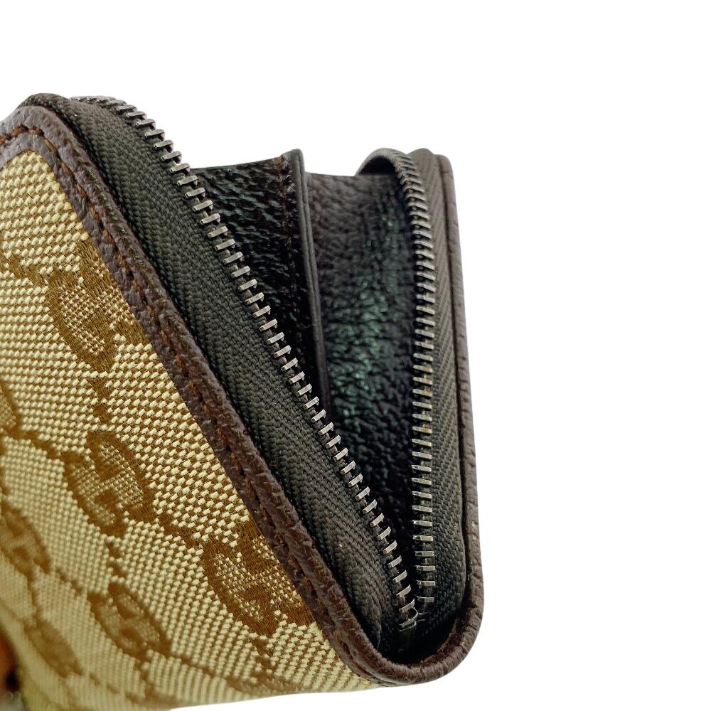 GUCCI 162848 Coin Pocket GG campus canvas Coin case Brown canvas Used