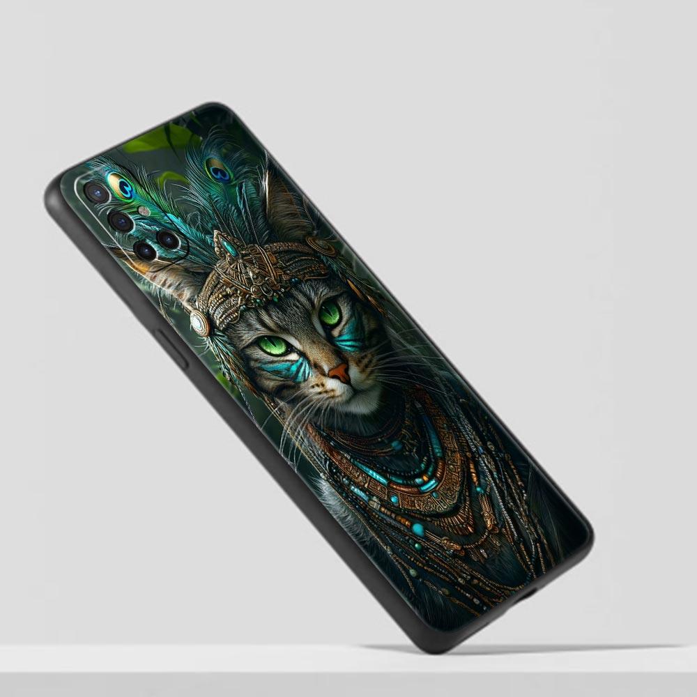 Phone Case For Oneplus 13R 12R 10R 13 12 11 10T Nord N100 N10 Z N30 CE 3 2 2T Pro Lite 5G Soft TPU Cover Animal Cat Tattoo Capas