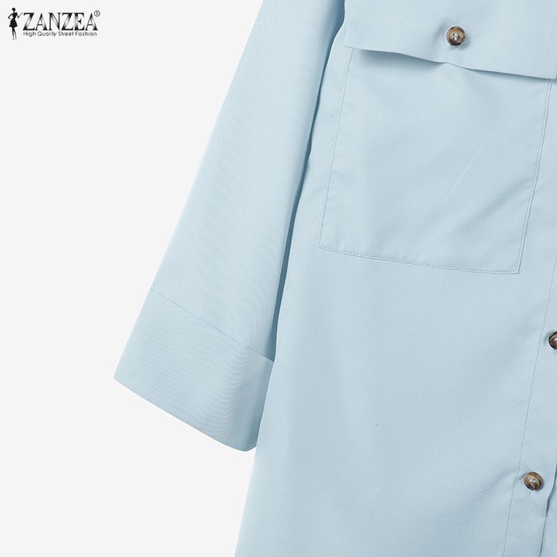 ZANZEA Lässiges zweiteiliges Anzug-Set für Damen mit langärmeliger Bluse und Hose