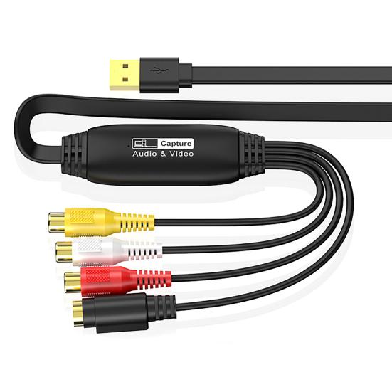 USB Videoaufnahme 1080P VHS VCR Kartenadapter TV zu Digital Konverter RCA