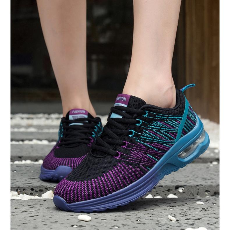 Women Spring Autumn Flyknit Court Shoes Casual Lace Up Outdoor Breathable Sports Shoes Anti Slip Height Increasing Air Cushion Running Shoe 35-42