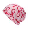Breathable Breast Cancers Support Beanies Hat Breast Cancers Awareness Print Headwrap Hat Fashion Print Skull Hat for Women