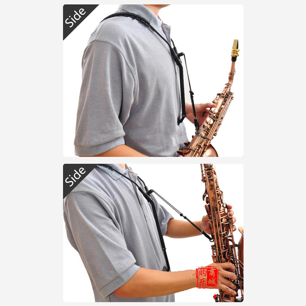 Aluminum Metal Sax Holder Saxophone Shoulder Harness Sax Neck Strap Hook for Horn Tenor Baritone Alto Soprano Clarinet